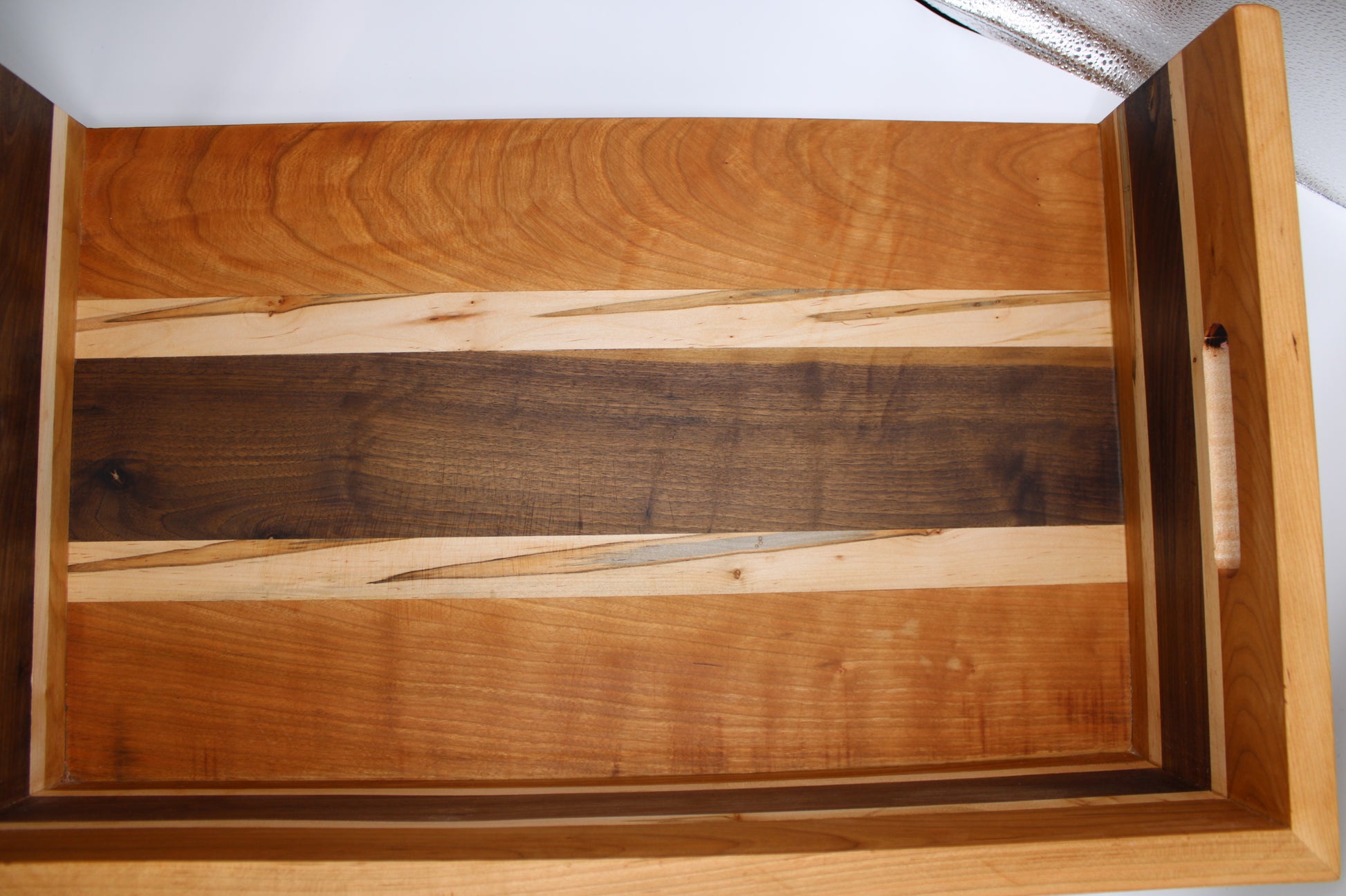 Hardwood BBQ Chopping Box, overhead view