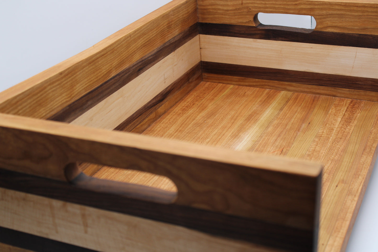 BBQ Chopping Box with solid color bottom and striped sides