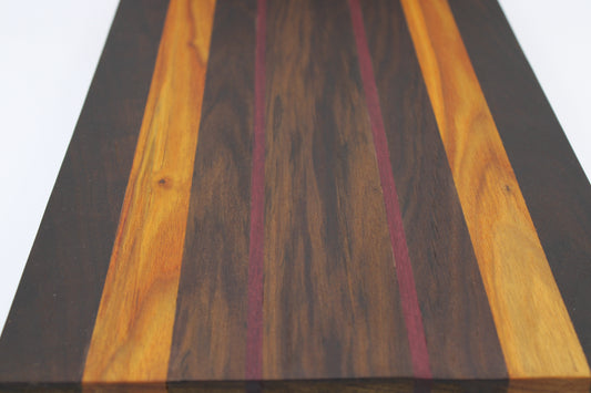 Wooden surface with striped pattern on a white background