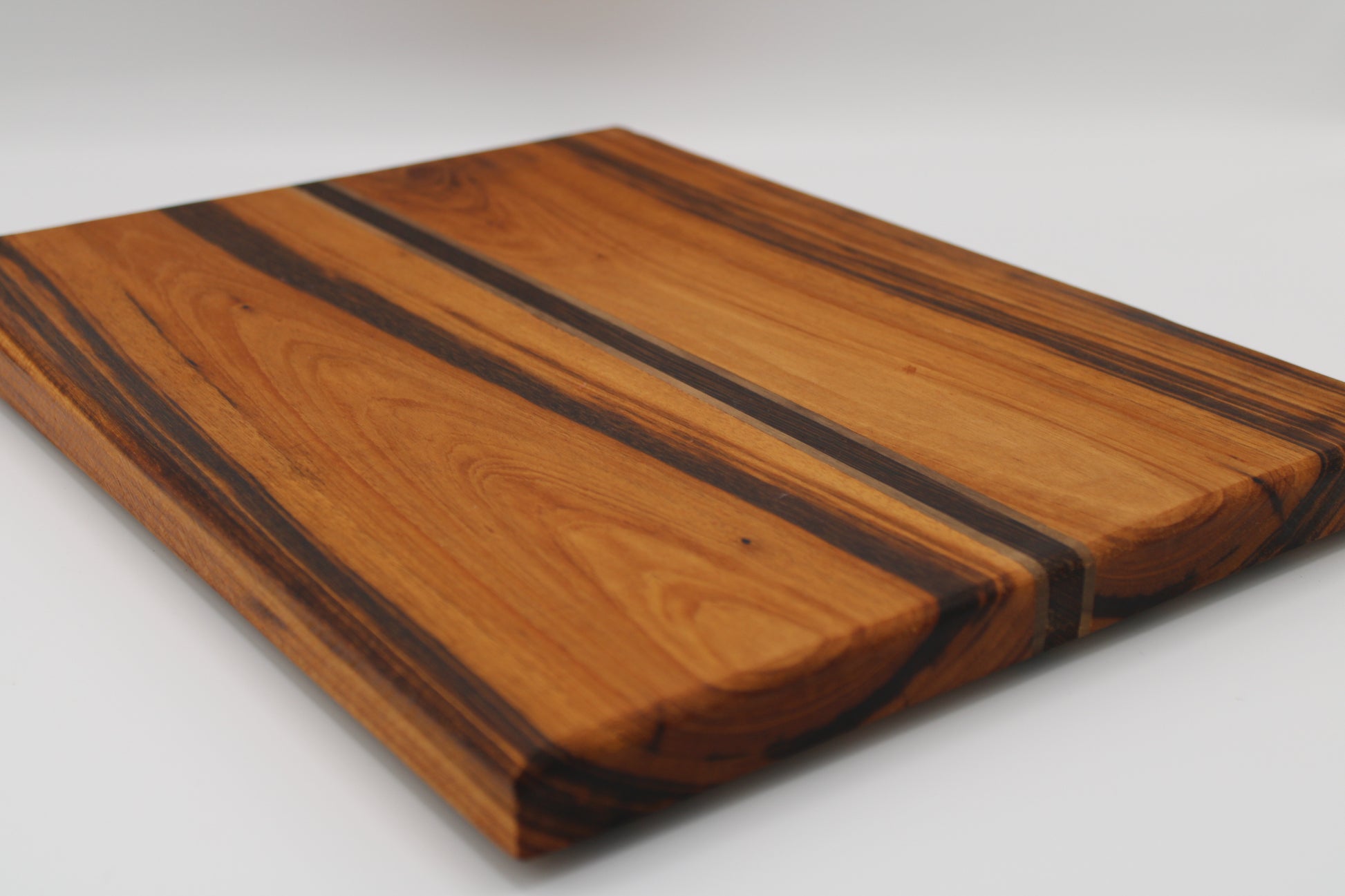 Design #027 wood used Tigerwood, Wormy Red Maple and Wenge 15.75x11.75x1