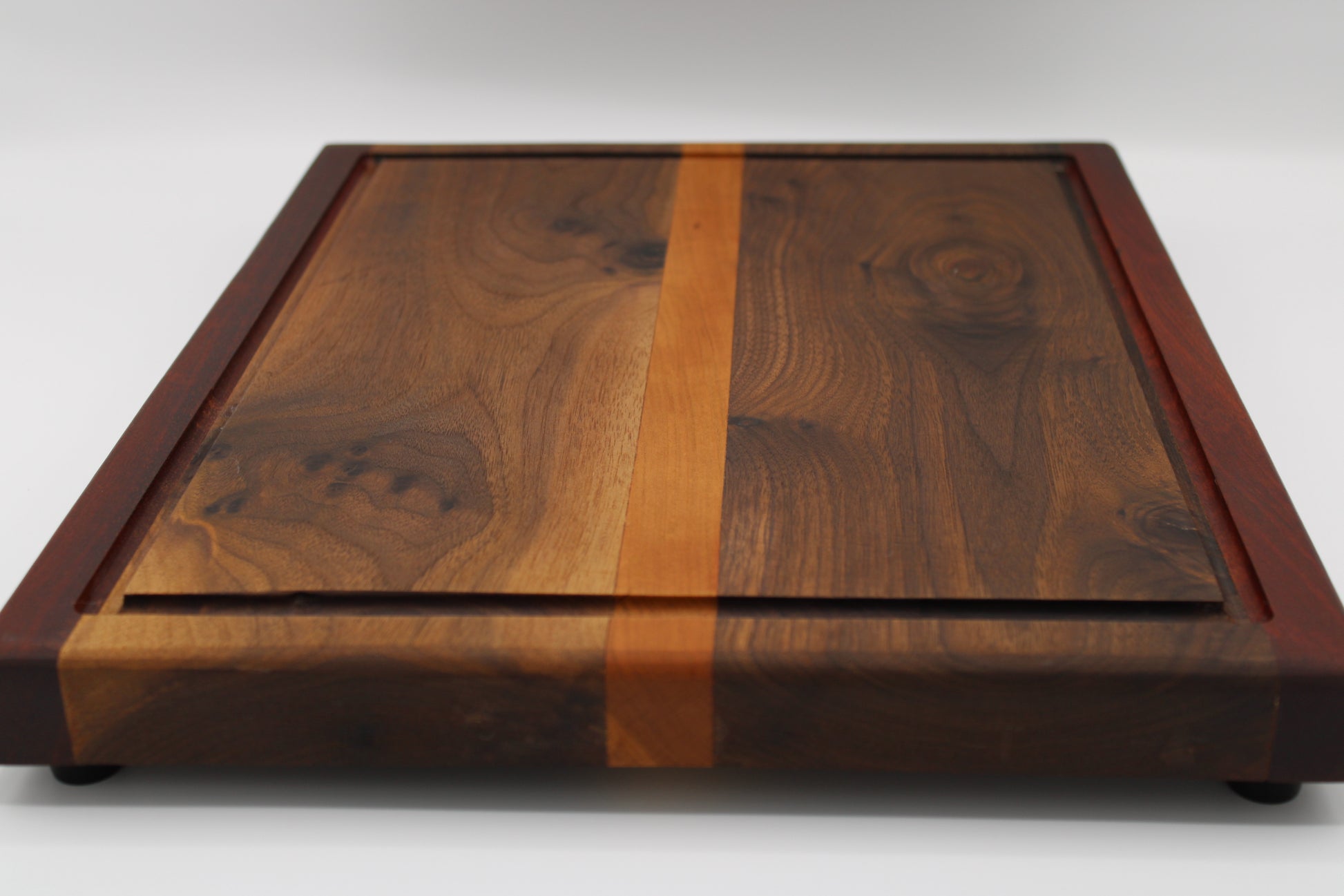 Design #013 wood used Cherry, Walnut and Bloodwood 16x12.5x1