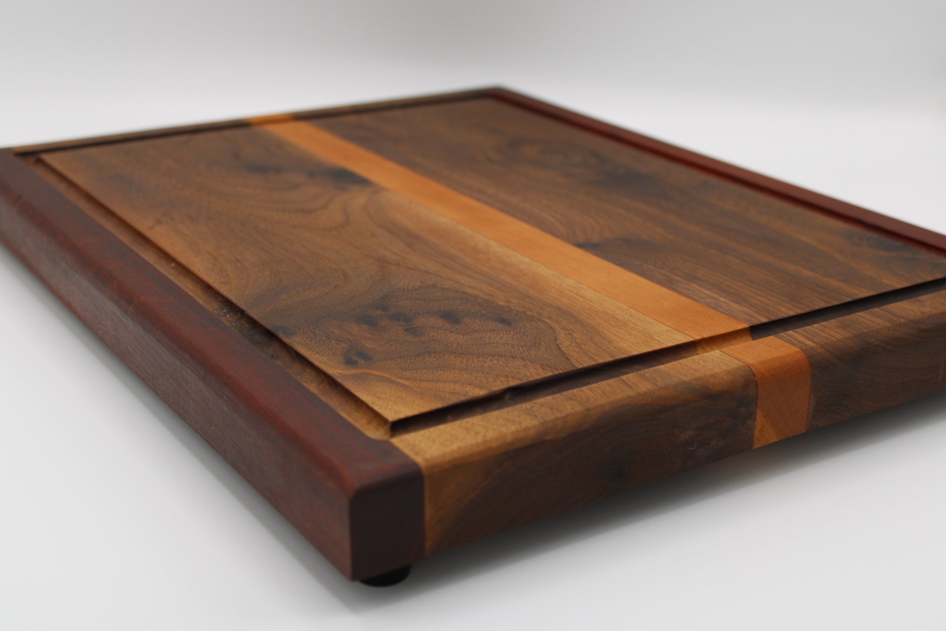 Design #013 wood used Cherry, Walnut and Bloodwood 16x12.5x1