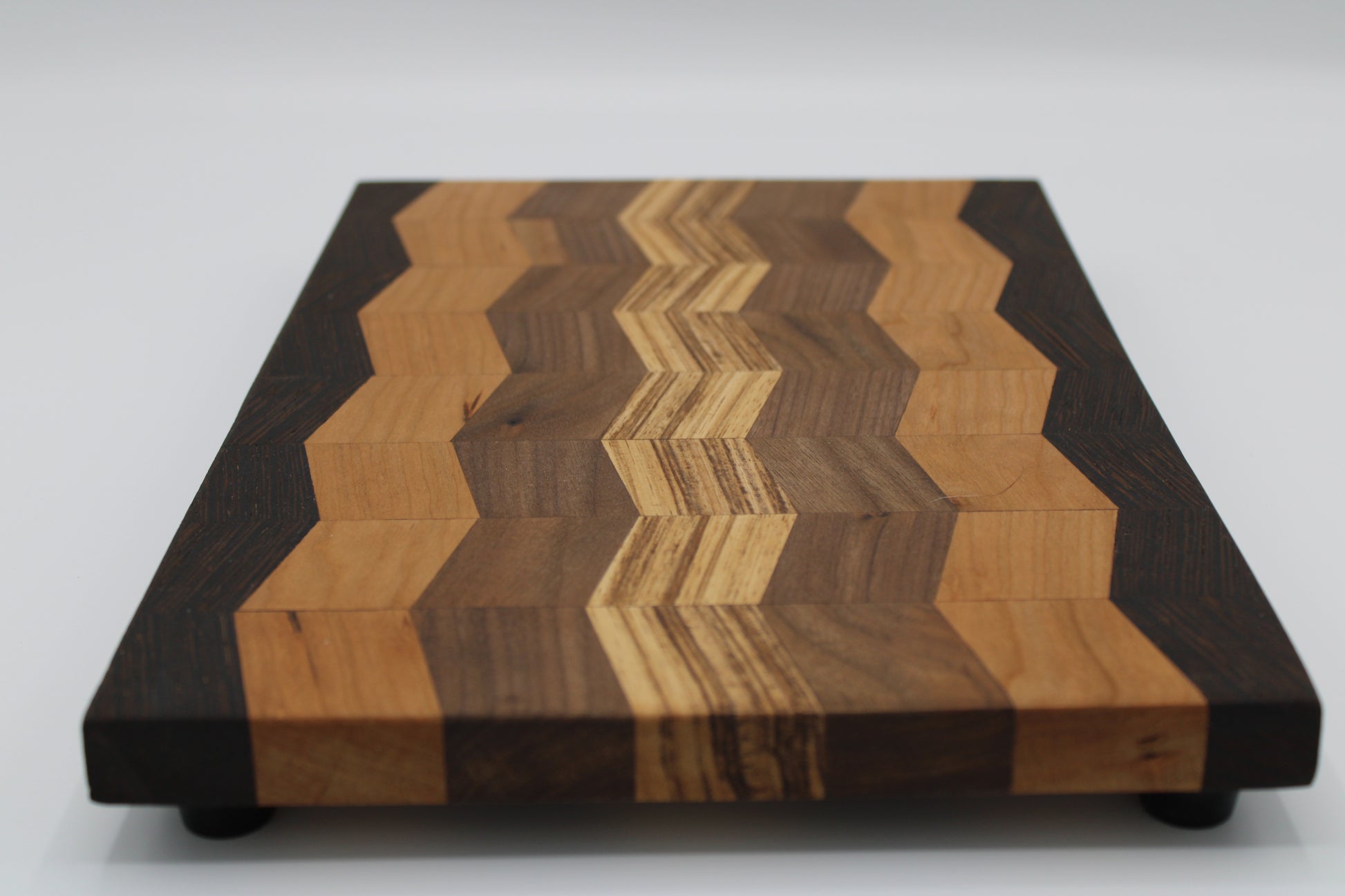 Design #012 wood used Cherry, Zebrawood, Walnut and Wenge 12.3x8.3x0.75