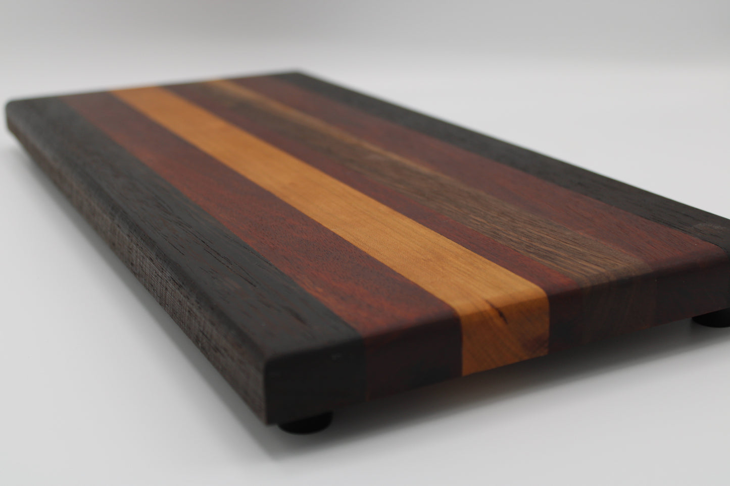 Design #011 wood used Cherry, Zebrawood, Bloodwood and Wenge 17.75x8x1