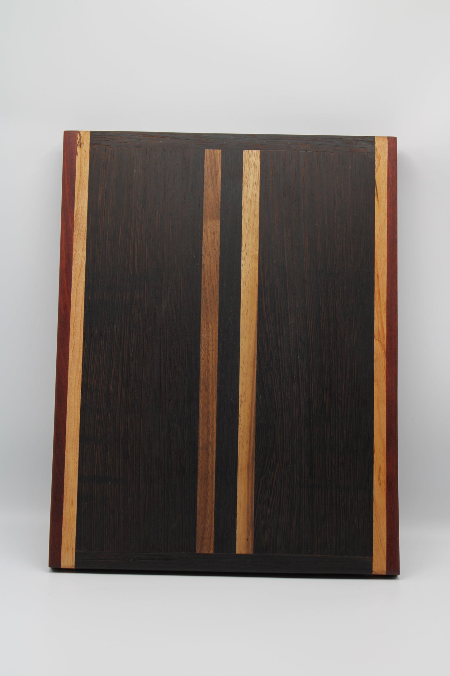 Design #015 wood used Cherry, Walnut, Wenge and Bloodwood 16x12.25x1