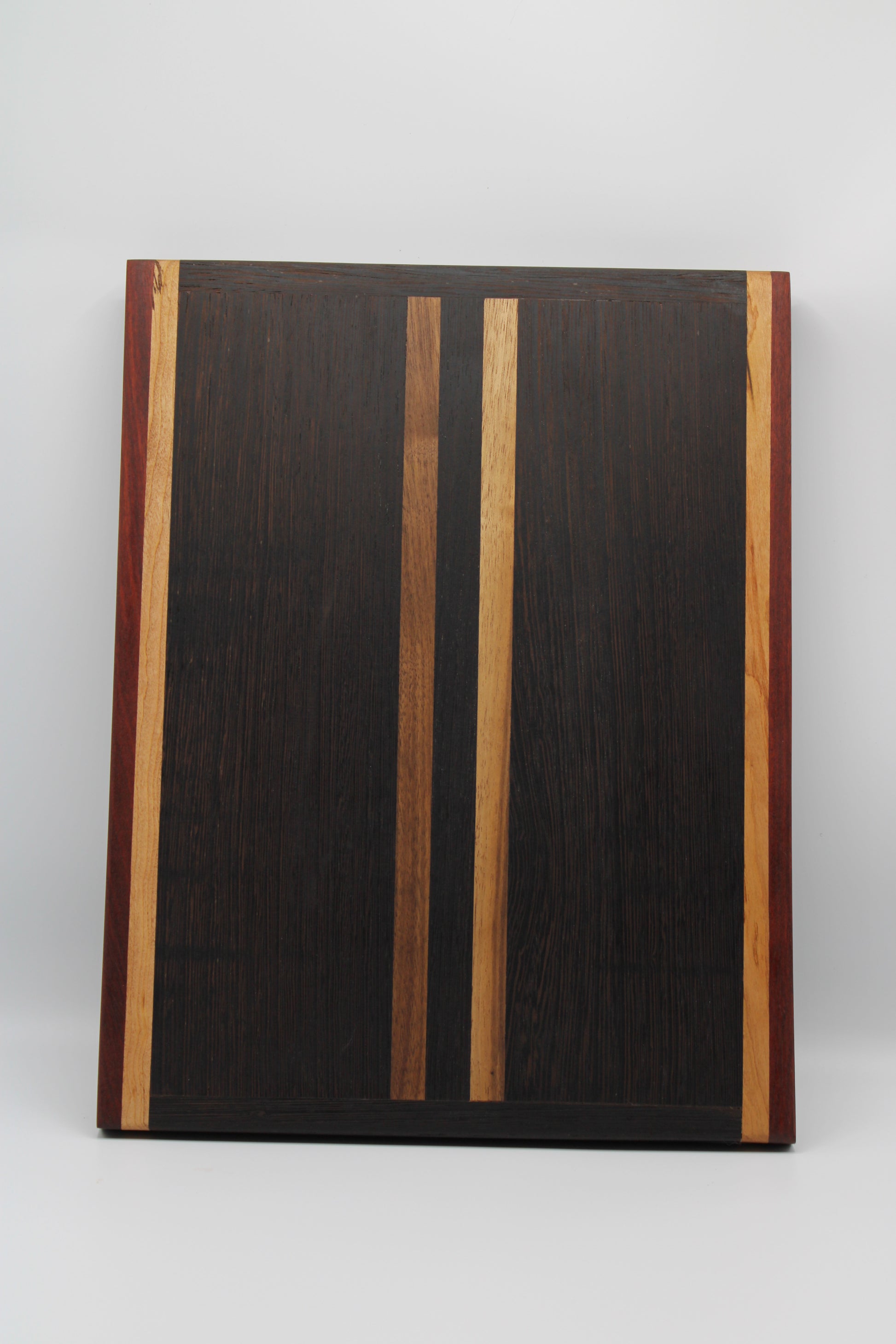 Design #015 wood used Cherry, Walnut, Wenge and Bloodwood 16x12.25x1