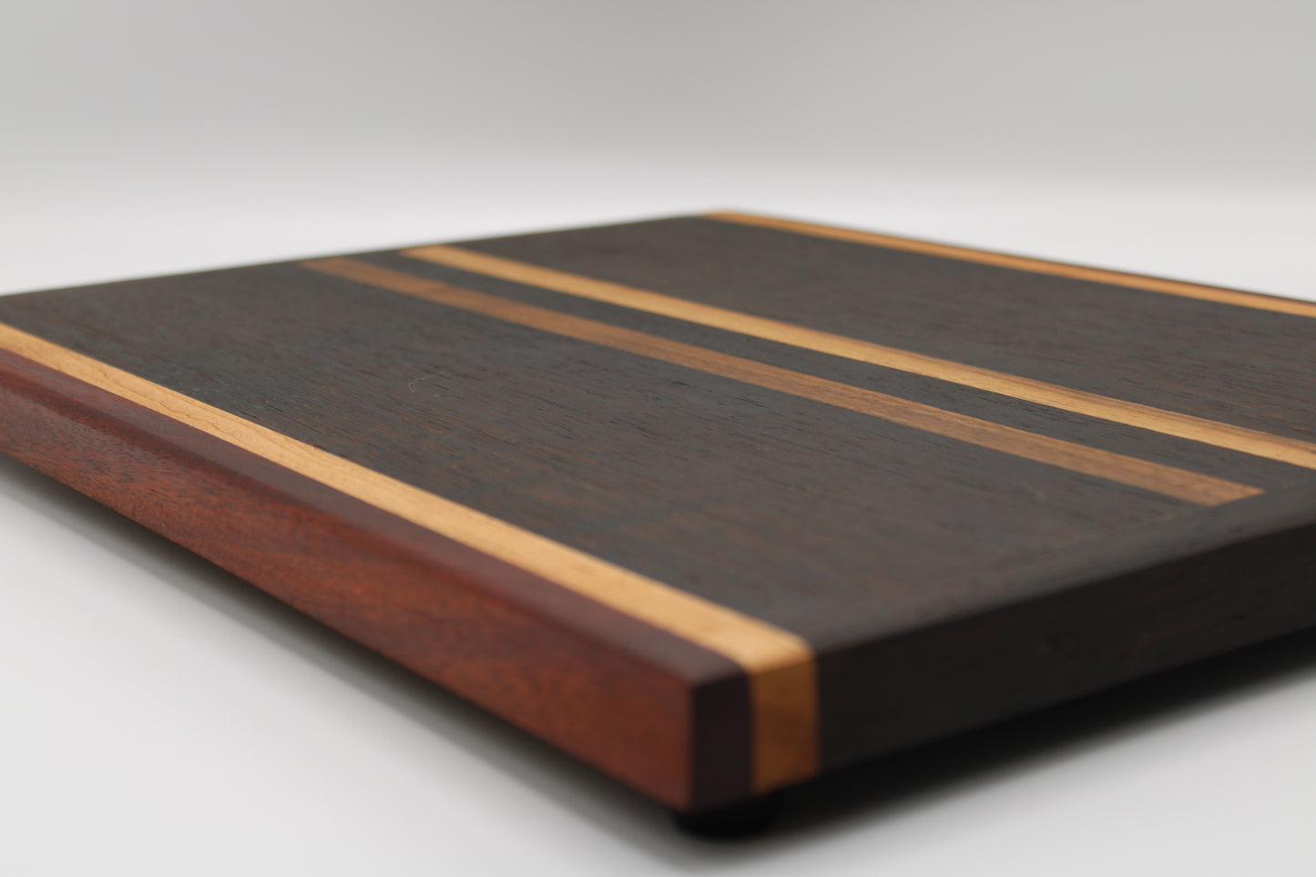 Design #015 wood used Cherry, Walnut, Wenge and Bloodwood 16x12.25x1