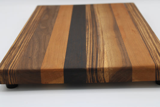 Design #007 wood used Cherry, Zebrawood, Wenge and Walnut 16x10x1