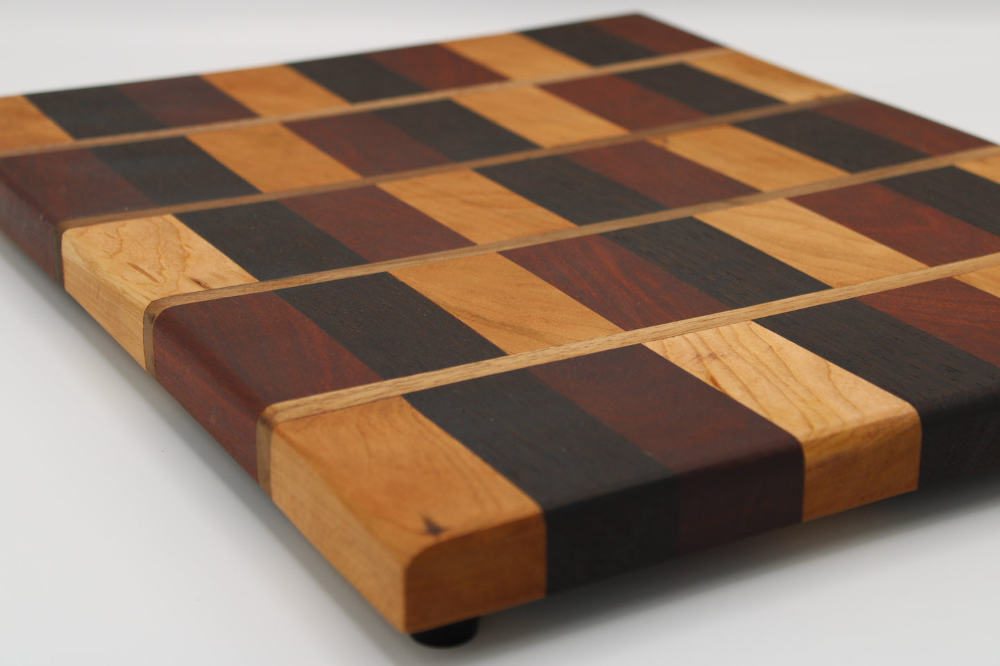 Design #006 wood used Cherry, Bloodwood, Wenge and Walnut 16.5x13.3x1