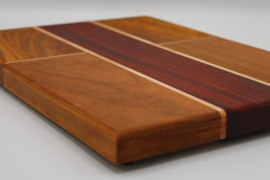 Design #039 wood used Cherry, Padauk and Canarywood 14x10x1