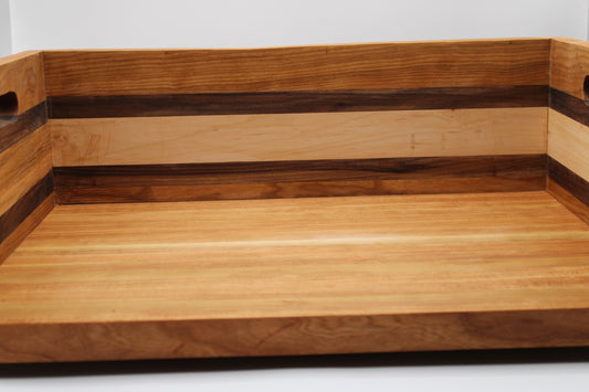 BBQ Chopping Box with solid color bottom and striped sides