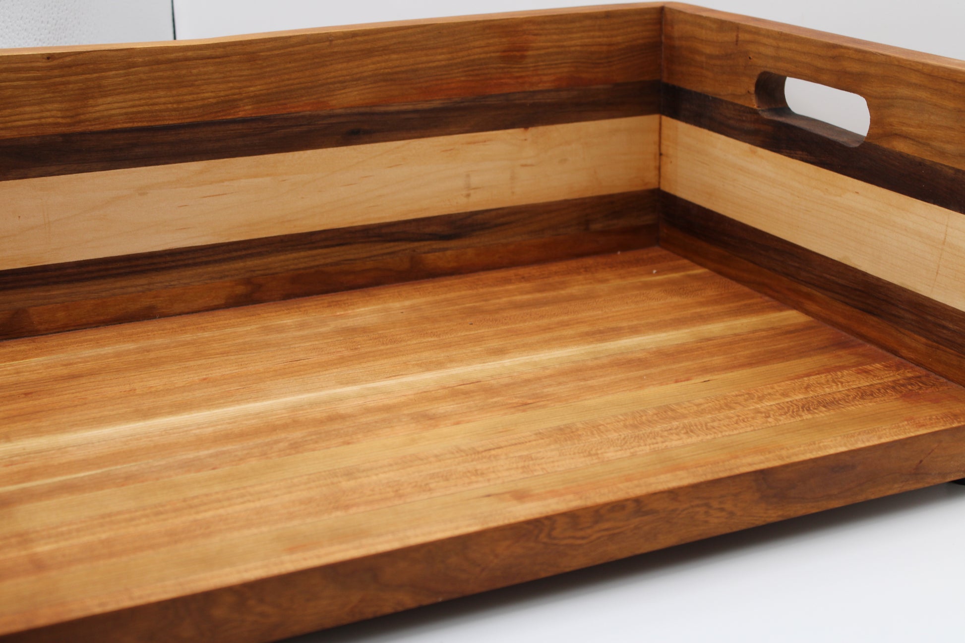 BBQ Chopping Box with solid color bottom and striped sides