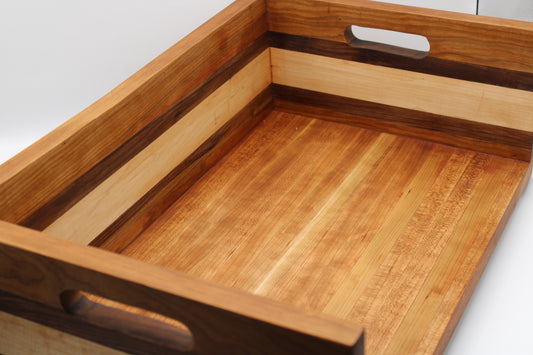 BBQ Chopping Box with solid color bottom and striped sides